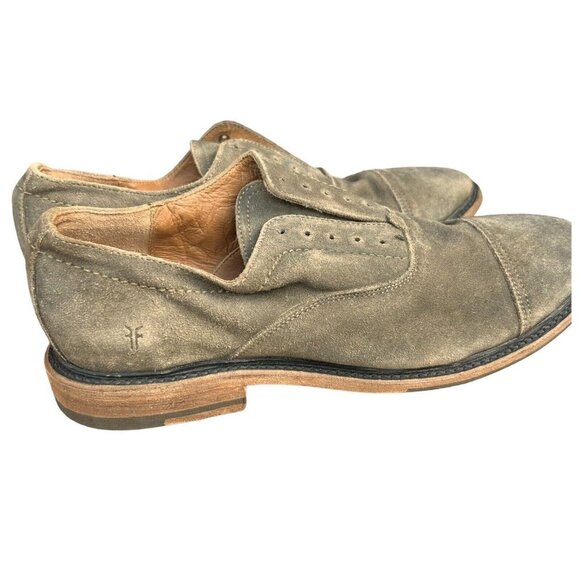 FRYE Oxford Shoes Charcoal Brown Gray Suede Leather Mens US Size 10.5D - Picture 5 of 13